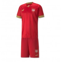 Fotballdrakt Barn Serbia Hjemmedraktsett VM 2022 Kortermet (+ Korte bukser)